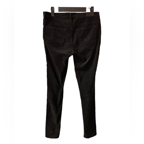 AG ADRIANO GOLDSCHMIED BLACK VELOUR SUPER SKINNY LEGGING PANT - Picture 3 of 6